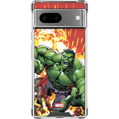 Marvel Avengers Assemble Hulk Google Pixel 8 Clear Case